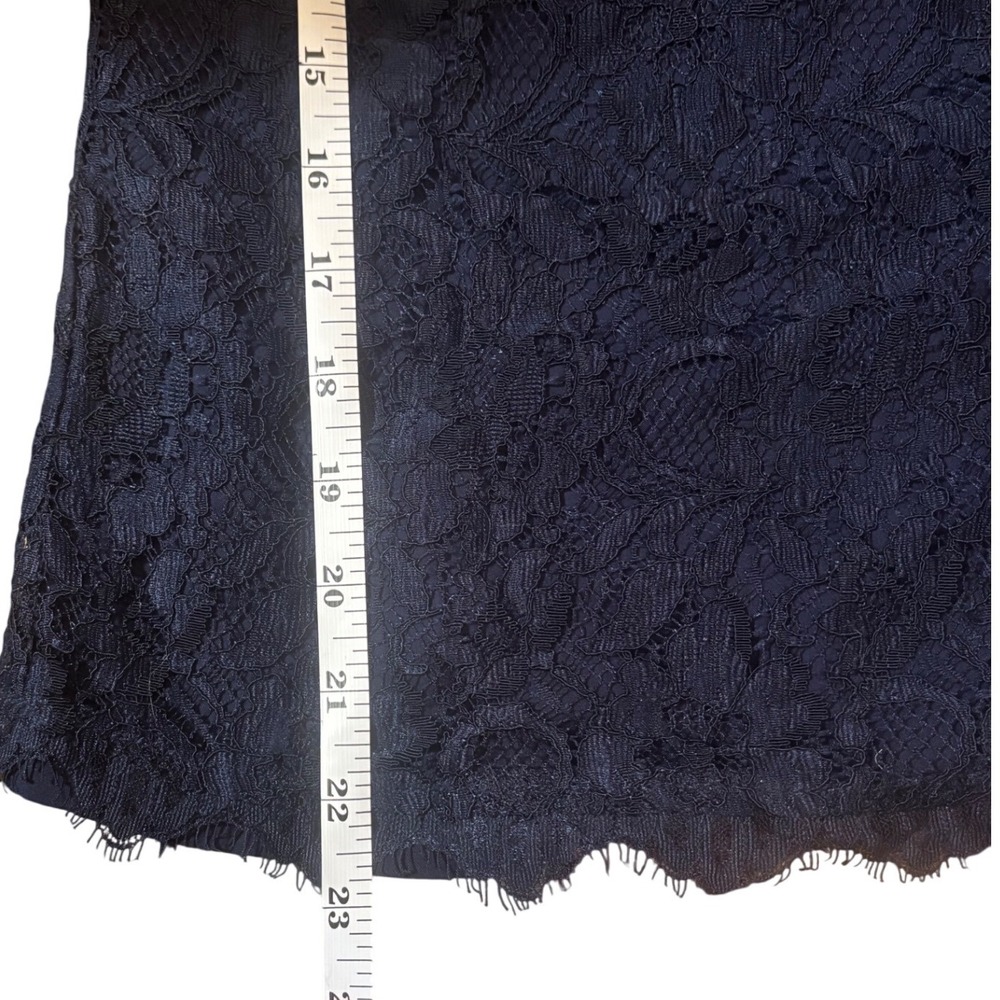 Pim + Larkin Womens Navy Blue Floral Lace 3/4 Sleeve Boat Neck Top S RN 54023 - Picture 6 of 6